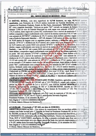 Imóvel Rural à venda com 92.748m² no Distrito de Montalvão em Presidente Prudente/SP — foto 1